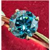 Image 3 : 10K (1.34g) LAB BLUE DIAMOND (0.87ct) RING, Size 6.75