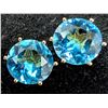 Image 3 : 14K (0.9g) BLUE TOPAZ (2.6ct) EARRING