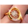 Image 1 : SILVER (2.42g) GENUINE DANCING DIAMOND (0.01ct) RING