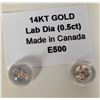 Image 5 : 14K (0.3g) LAB DIAMOND (0.5ct) EARRING