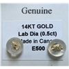 Image 4 : 14K (0.46g) LAB DIAMOND (0.5ct) EARRING