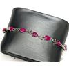 Image 4 : SILVER (7.53g) GENUINE RUBY (6.5ct) BRACELET 7-8"