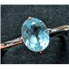 Image 2 : SILVER (2.2g) BLUE TOPAZ (1.5ct) RING