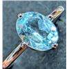 Image 4 : SILVER (2.2g) BLUE TOPAZ (1.5ct) RING