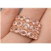 Image 1 : SILVER (4.62g) MORGANITE ROSE GOLD PLATED (5.25ct) RING