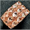 Image 2 : SILVER (4.62g) MORGANITE ROSE GOLD PLATED (5.25ct) RING