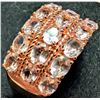 Image 4 : SILVER (4.62g) MORGANITE ROSE GOLD PLATED (5.25ct) RING