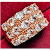 Image 6 : SILVER (4.62g) MORGANITE ROSE GOLD PLATED (5.25ct) RING