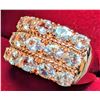 Image 8 : SILVER (4.62g) MORGANITE ROSE GOLD PLATED (5.25ct) RING