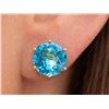 Image 1 : 14K (0.9g) BLUE TOPAZ (2.6ct) EARRING