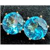 Image 2 : 14K (0.9g) BLUE TOPAZ (2.6ct) EARRING
