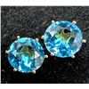Image 3 : 14K (0.9g) BLUE TOPAZ (2.6ct) EARRING