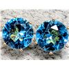 Image 5 : 14K (0.9g) BLUE TOPAZ (2.6ct) EARRING