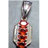 Image 3 : SILVER (1.8g) GENUINE ORANGE SAPPHIRE (1.05ct) PENDANT