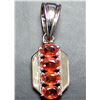 Image 4 : SILVER (1.8g) GENUINE ORANGE SAPPHIRE (1.05ct) PENDANT