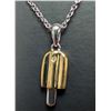 Image 2 : SILVER (3.01g) GENUINE DIAMOND (0.01ct) NECKLACE 15-16"