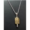 Image 3 : SILVER (3.01g) GENUINE DIAMOND (0.01ct) NECKLACE 15-16"