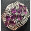 Image 3 : SILVER (6.26g) GRAPE GARNET (2.4ct) RING