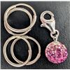 Image 2 : SILVER 2 EARRING & 1 PENDANT SET