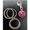 Image 3 : SILVER 2 EARRING & 1 PENDANT SET