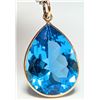 Image 1 : 10K (2.4g) BLUE TOPAZ (11ct) PENDANT