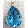 Image 3 : 10K (2.4g) BLUE TOPAZ (11ct) PENDANT