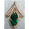 Image 3 : SILVER CREATED EMERALD (1ct) PENDANT