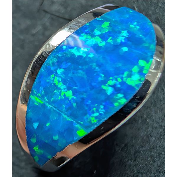 SILVER (5.47g) OPALITE RING