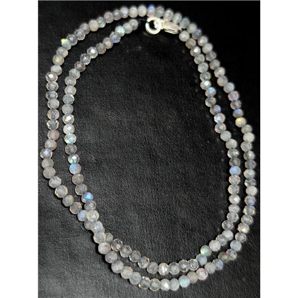 SILVER LABRADORITE NECKLACE 16"