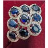 Image 2 : SILVER (3.8g) BLUE SAPPHIRE (APP 2ct) RING