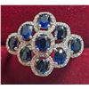 Image 3 : SILVER (3.8g) BLUE SAPPHIRE (APP 2ct) RING