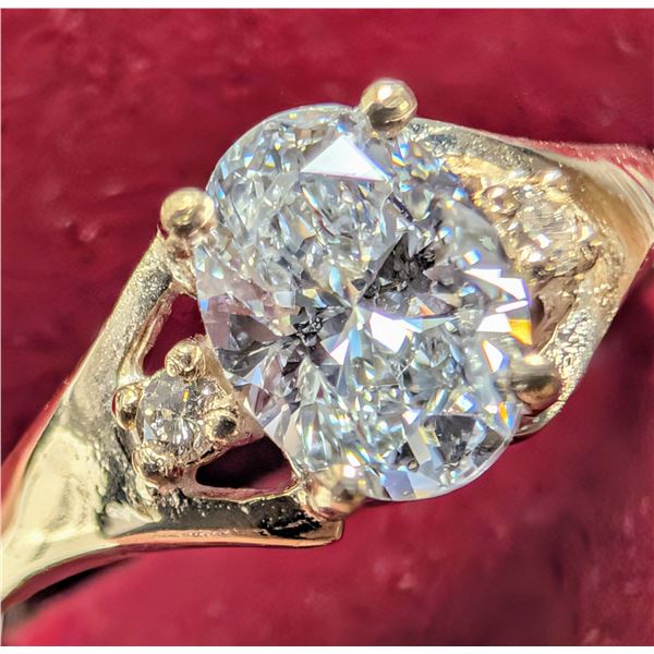 10K (1.41g) LAB DIAMOND (0.6+0.04ct) RING