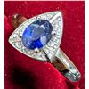 Image 2 : SILVER (3.76g) SAPPHIRE (1ct) RING