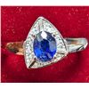 Image 3 : SILVER (3.76g) SAPPHIRE (1ct) RING