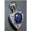 Image 1 : SILVER (1.74g) SAPPHIRE (1ct) PENDANT