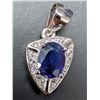 Image 2 : SILVER (1.74g) SAPPHIRE (1ct) PENDANT
