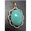 Image 2 : SILVER (4.34g) SLEEP BEAUTY TURQUOISE (13.5ct) PENDANT