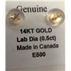 Image 4 : 14K (0.3g) LAB DIAMOND (0.5ct) EARRING