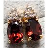 Image 2 : SILVER (1.94g) GENUINE GARNET (2ct) EARRING