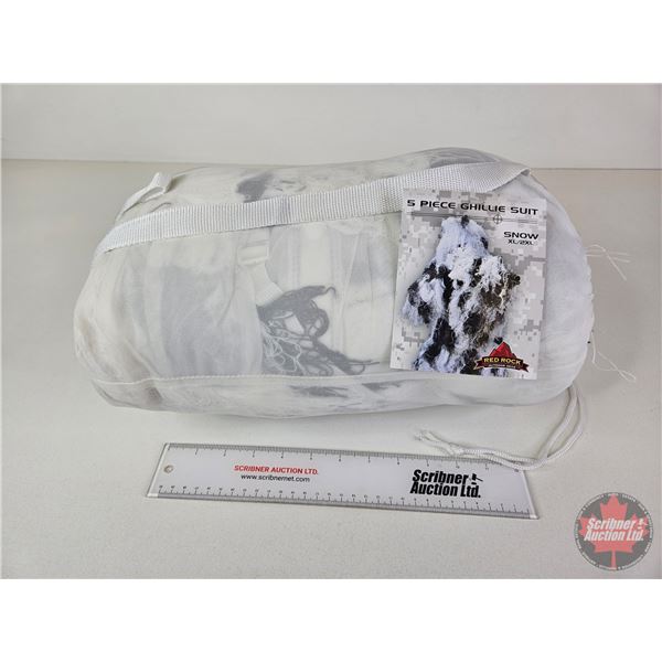 Red Rock Snow Ghillie Suit (5pc) w/Carry Bag (Size : XL/2XL) (Unused) (Shipping Measurement : 9 H x 