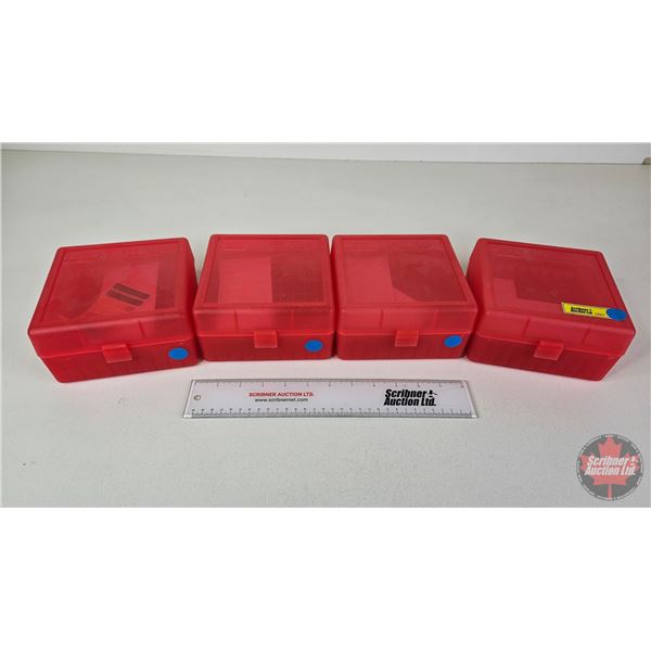 Case-Gard R-100 Medium Rifle Flip Top Ammo Case (4)  (Measures : 3-1/2"H x 6"W x 6"D)