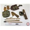 Image 1 : Variety of Vintage Military Pouches, Cleaning Rod, Shovel Protector, etc