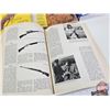 Image 9 : Paperback Books (6) :  - Canada Backroads Atlas - Hunting & Gun Annual 1955 - Gun Digest (4)