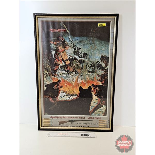 Framed Remington Print Ad (Measures : 29-1/2"H x 20"W)