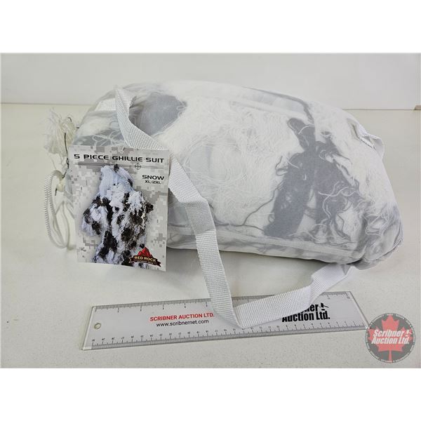 Red Rock Snow Ghillie Suit (5pc) w/Carry Bag (Size : XL/2XL) (Unused) (Shipping Measurement : 9"H x 
