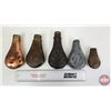 Image 1 : Antique Copper and Brass Powder Flasks (5)