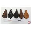 Image 1 : Antique Leather Powder Flasks (5)