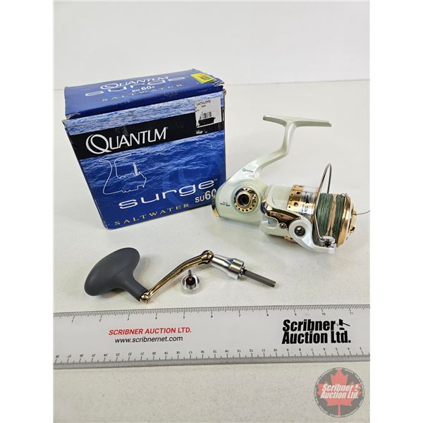 Quantum Surge Model SU60F Saltwater Reel w/Original Box (Box Measures : 6"H x 6-1/2"W x 4"D)