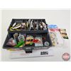 Image 1 : Old Pal Tackle Box w/Contents  Including Spoons, Bobbers, Crank Baits, etc (Box Measures : 5"H x 12-