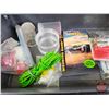 Image 3 : Old Pal Tackle Box w/Contents  Including Spoons, Bobbers, Crank Baits, etc (Box Measures : 5"H x 12-